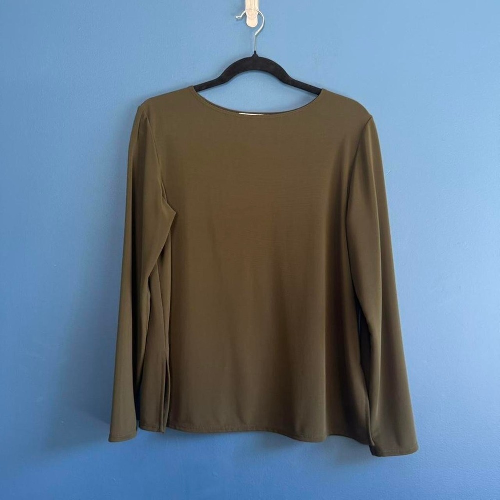 Y2K Mesh Top Women's Size Medium Susan Graver Green Cyber Goth Minimalist